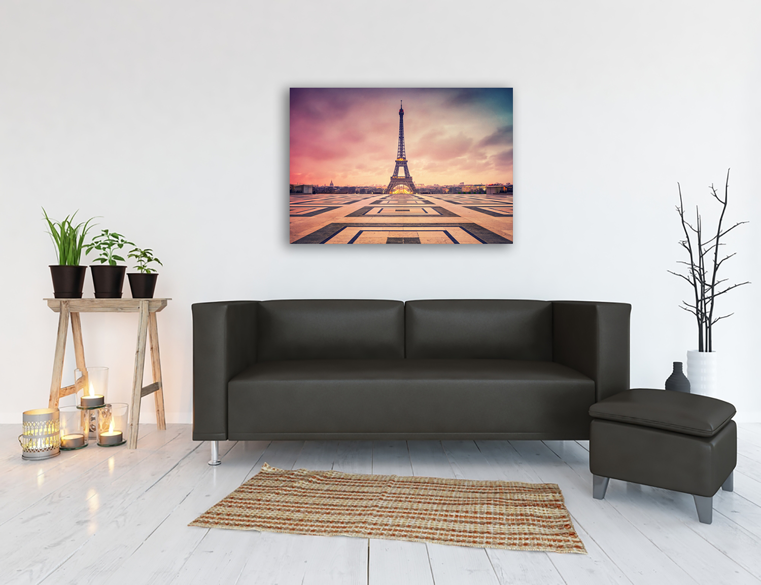 World Landmarks Art Canvas Print