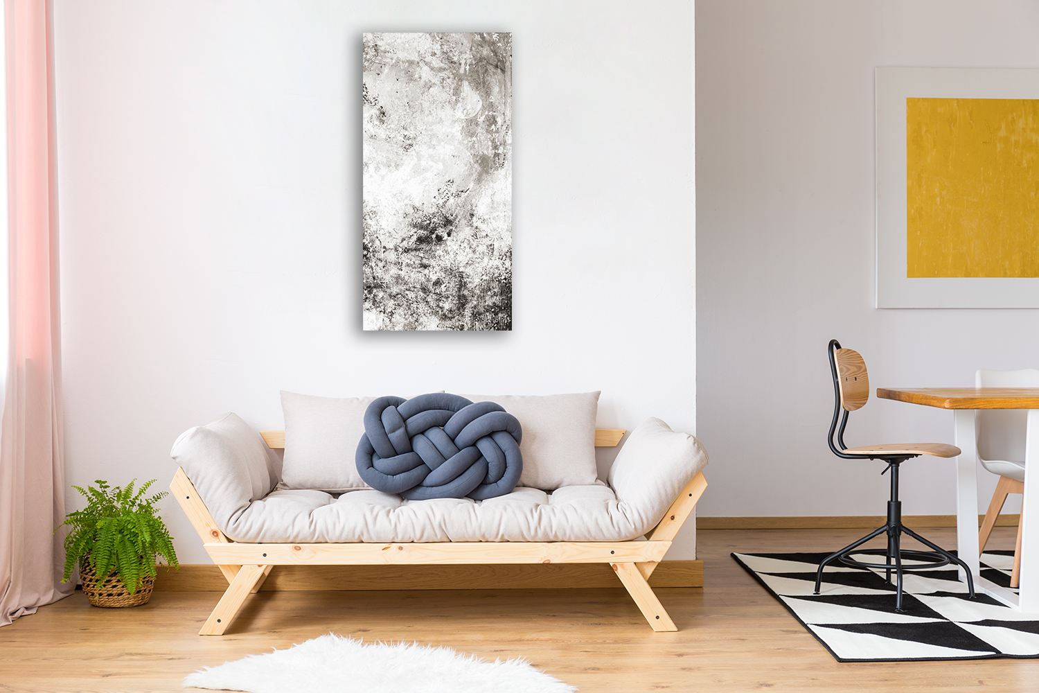 Black and White Wall Art Print on Canvas