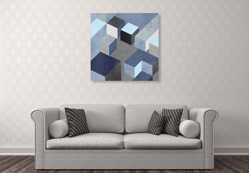 Square Cubism Wall Art Print