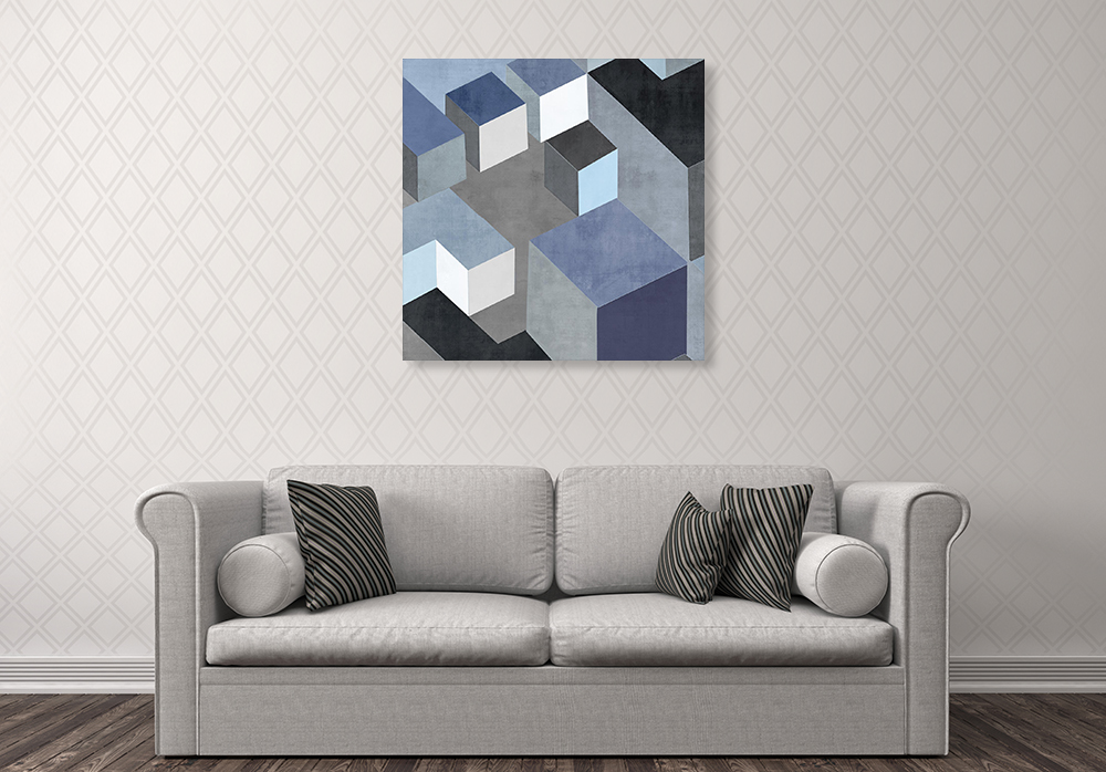 Square Cubism Wall Art Print