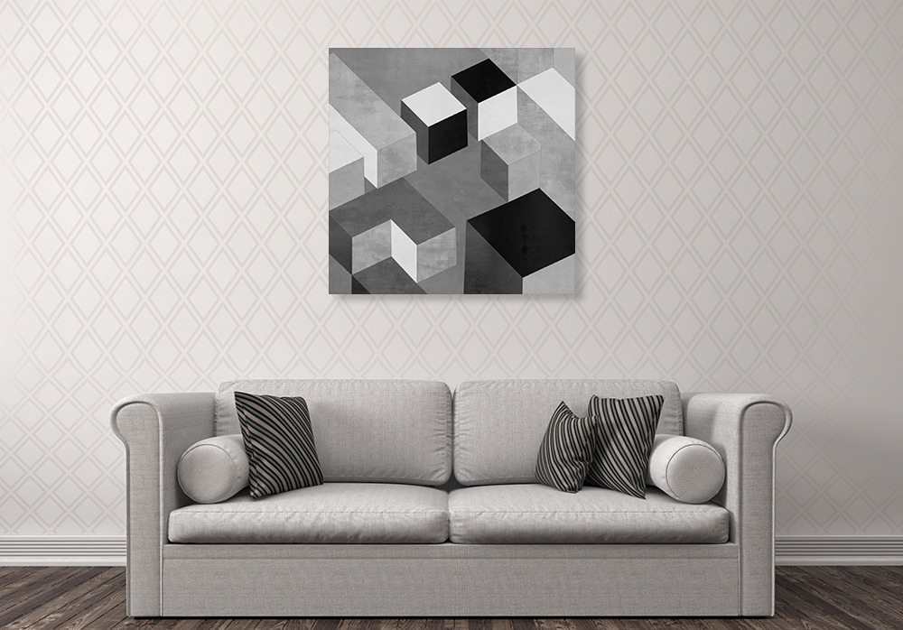 Square Cubism Wall Art Print