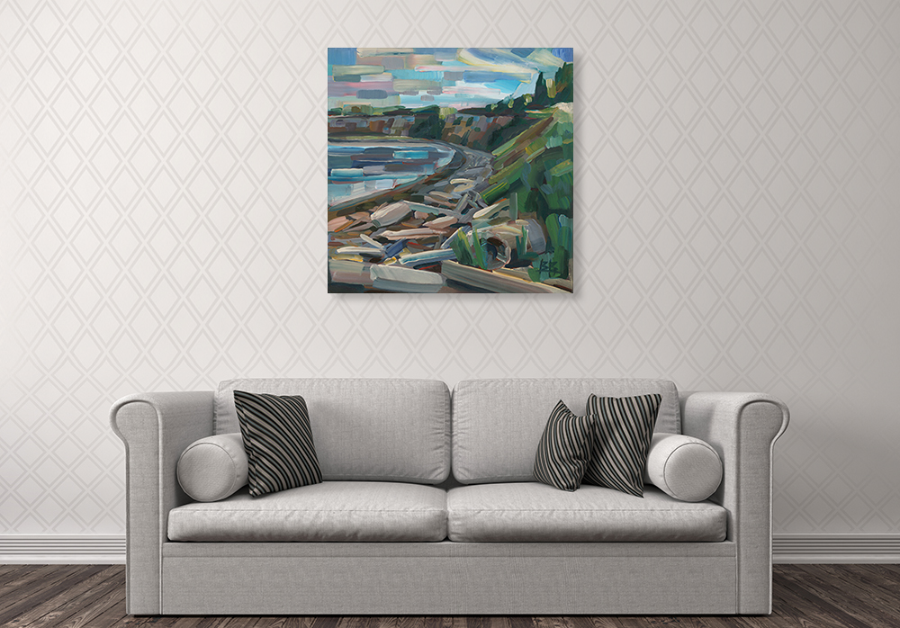 Beach House Wall Art Print on Canvas