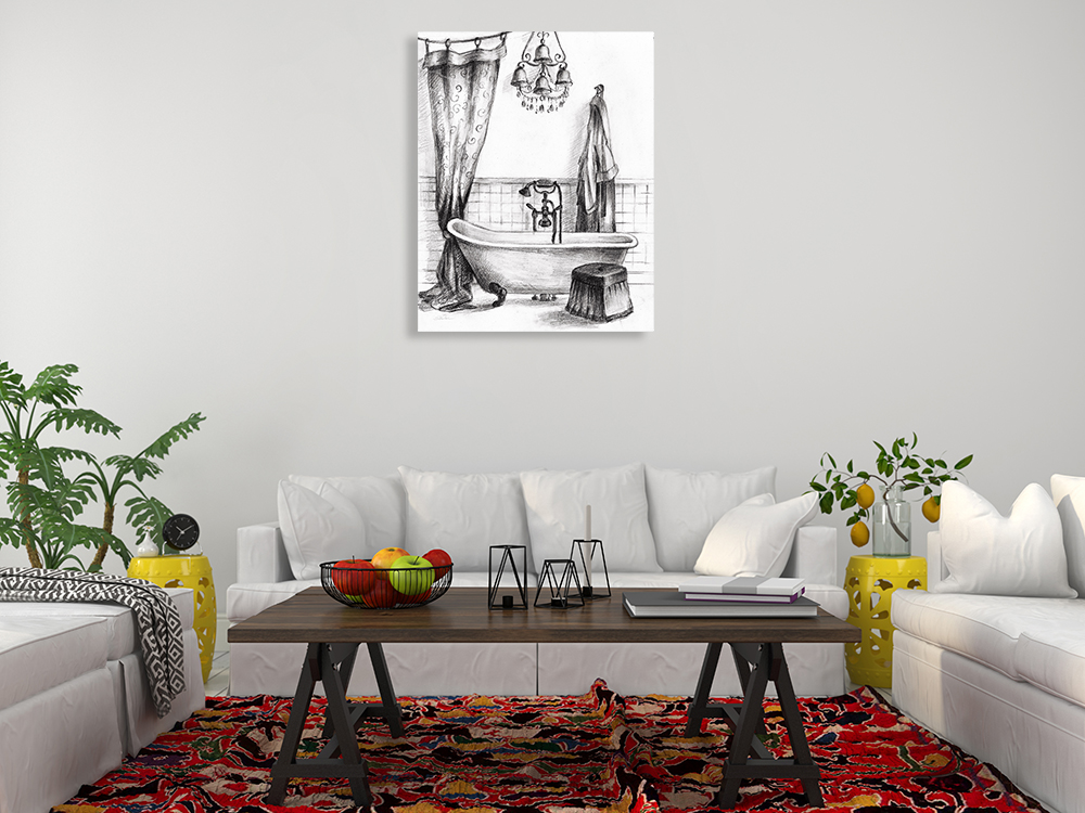 Portrait Black and White Wall Art on Canvas