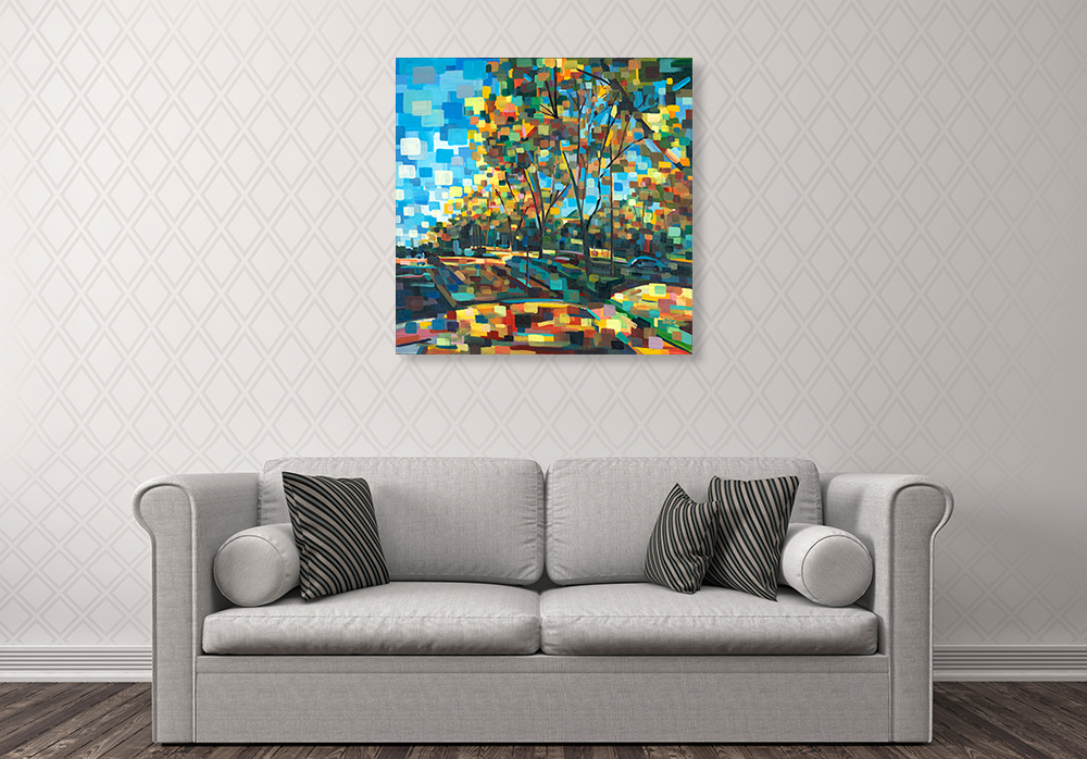 Square Cubism Wall Art Print