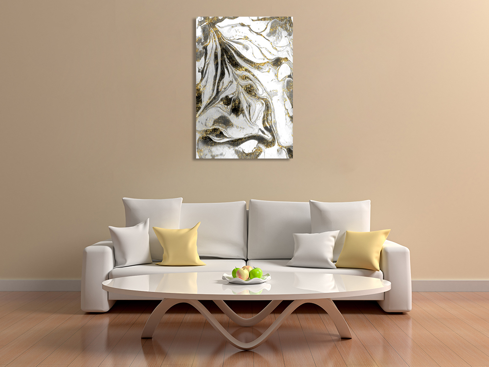 Portrait Fluid Marble Wall Art on Canvas