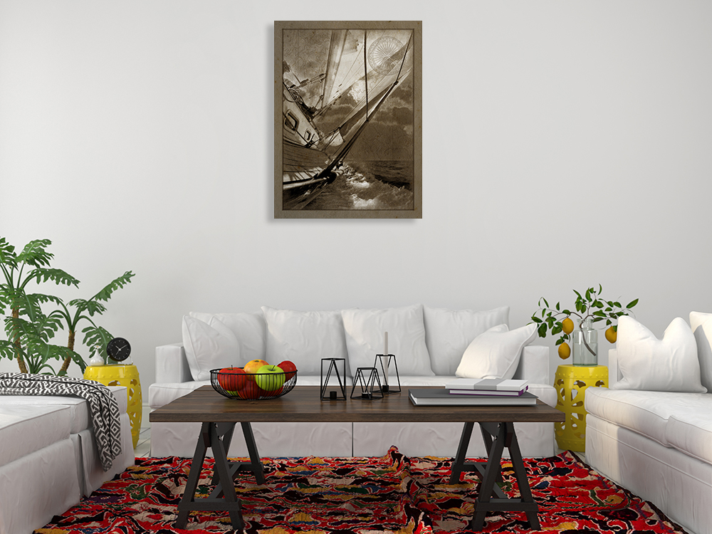 Black and White Wall Art Print on Canvas