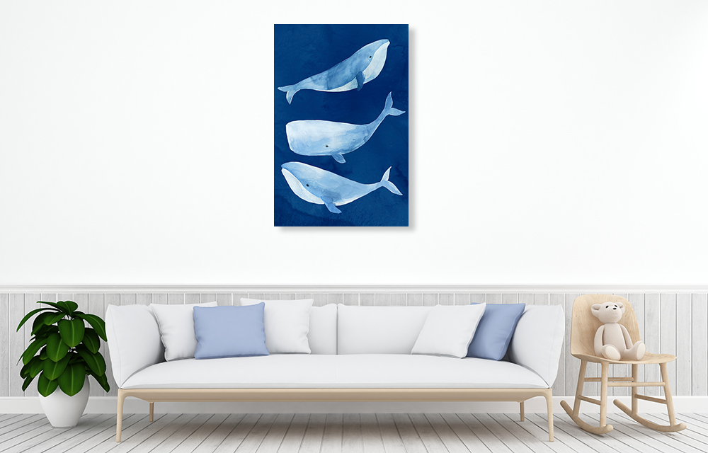 Blue Art Print on Canvas