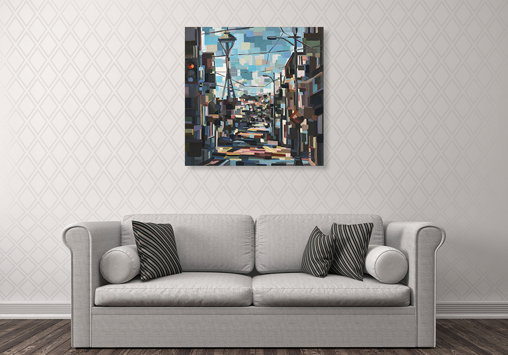 Square Cubism Wall Art Print