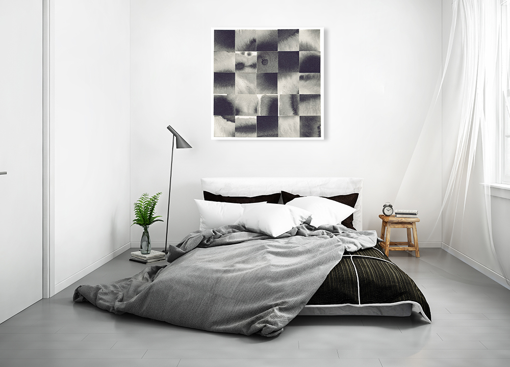 Black and White Wall Art Print on Canvas