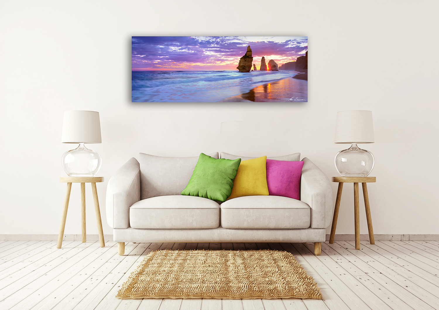 Multi-Colours Wall Art Print on Canvas