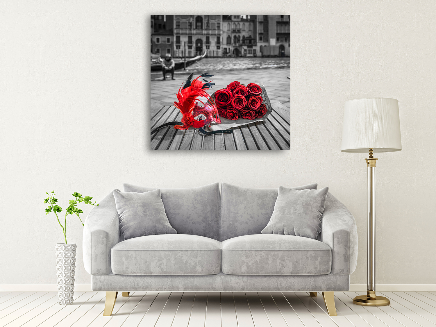 Square Venice Wall Art on Canvas