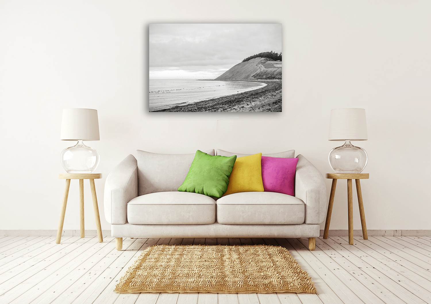 Black and White Wall Art Print on Canvas