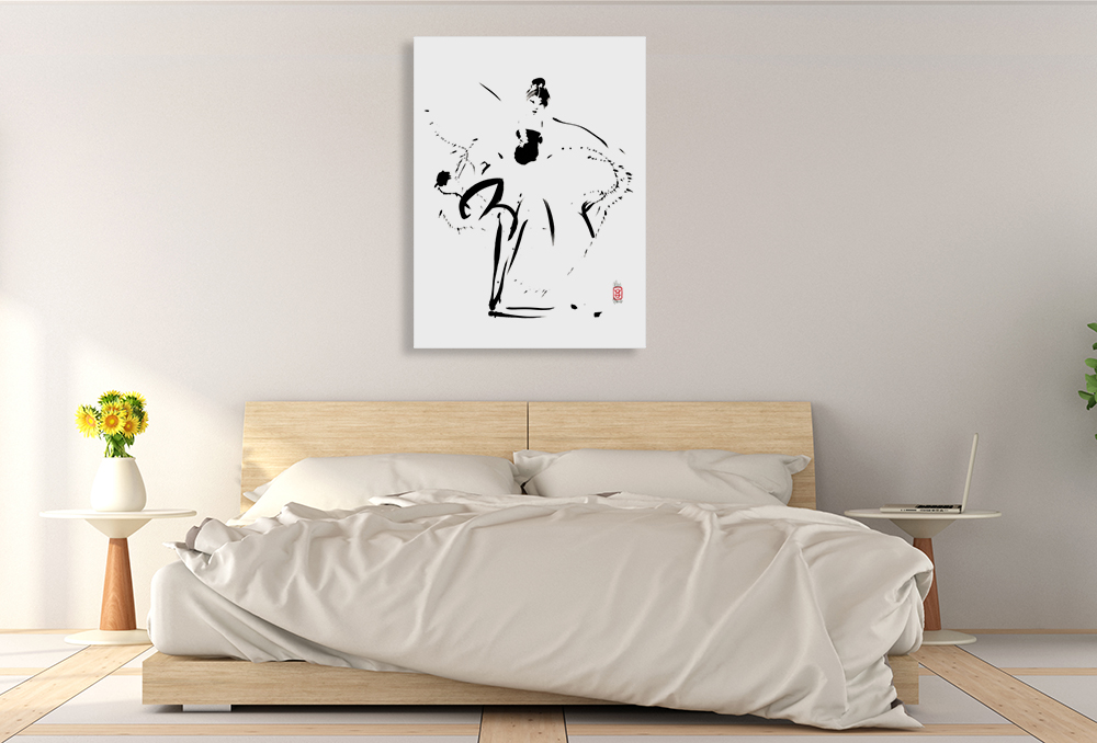 Black and White Wall Art Print on Canvas