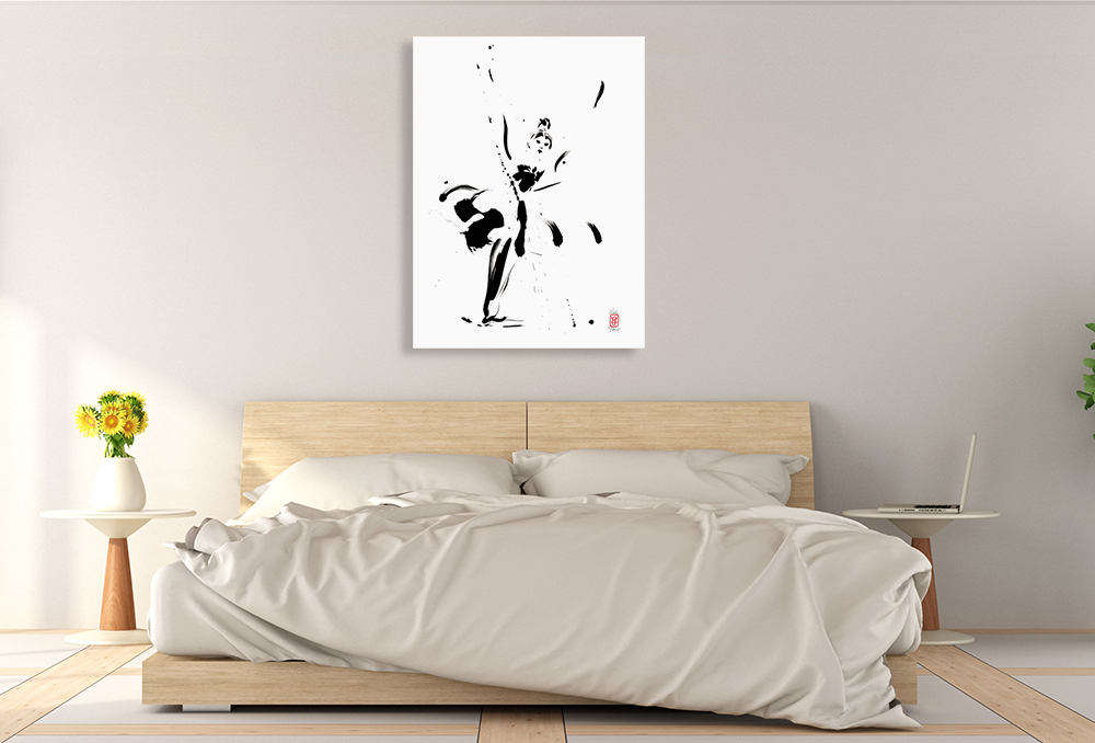 Black and White Wall Art Print on Canvas