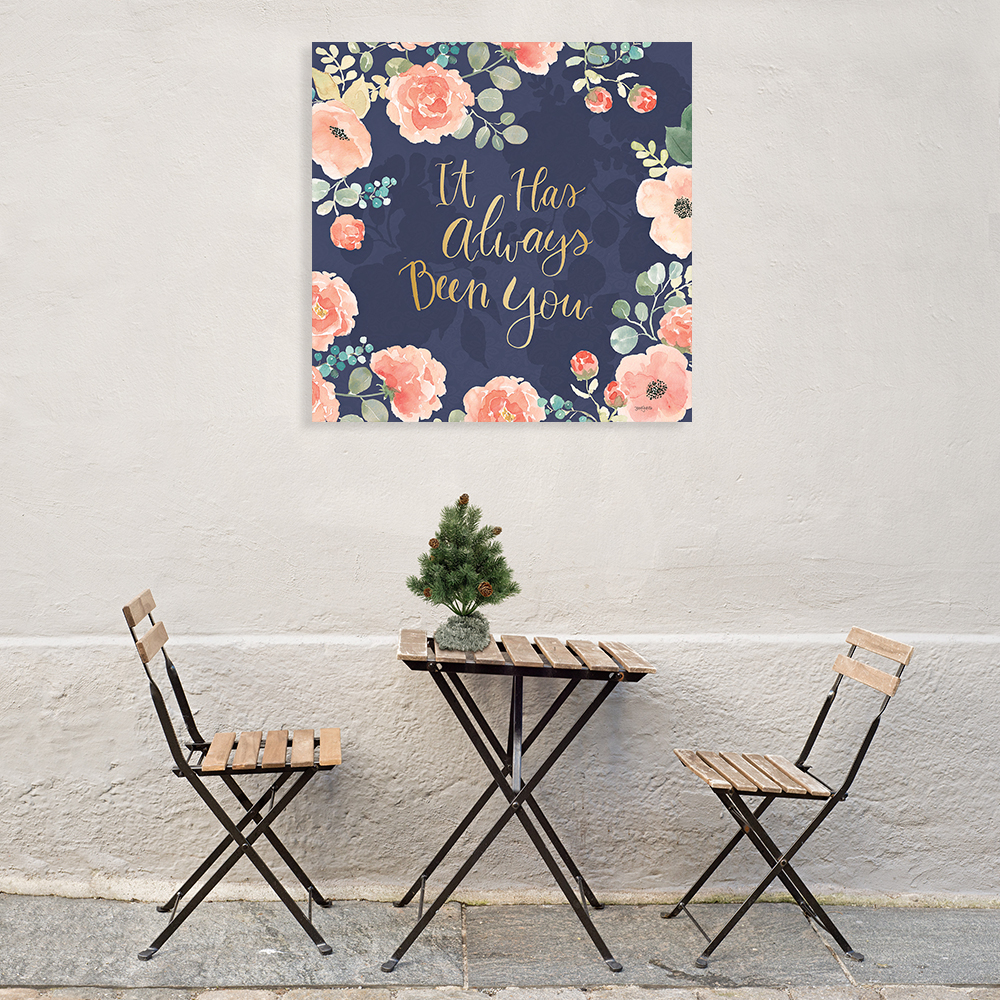 Blue Blooming Delight V Wall Art Print