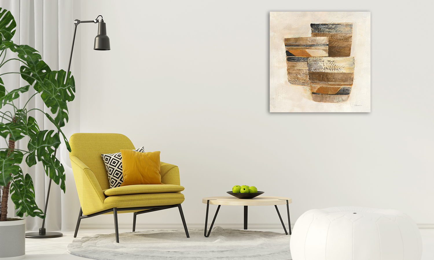 Square Cubism Wall Art Print