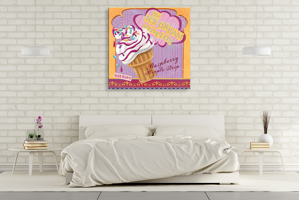 Square Food Wall Art on Canvas