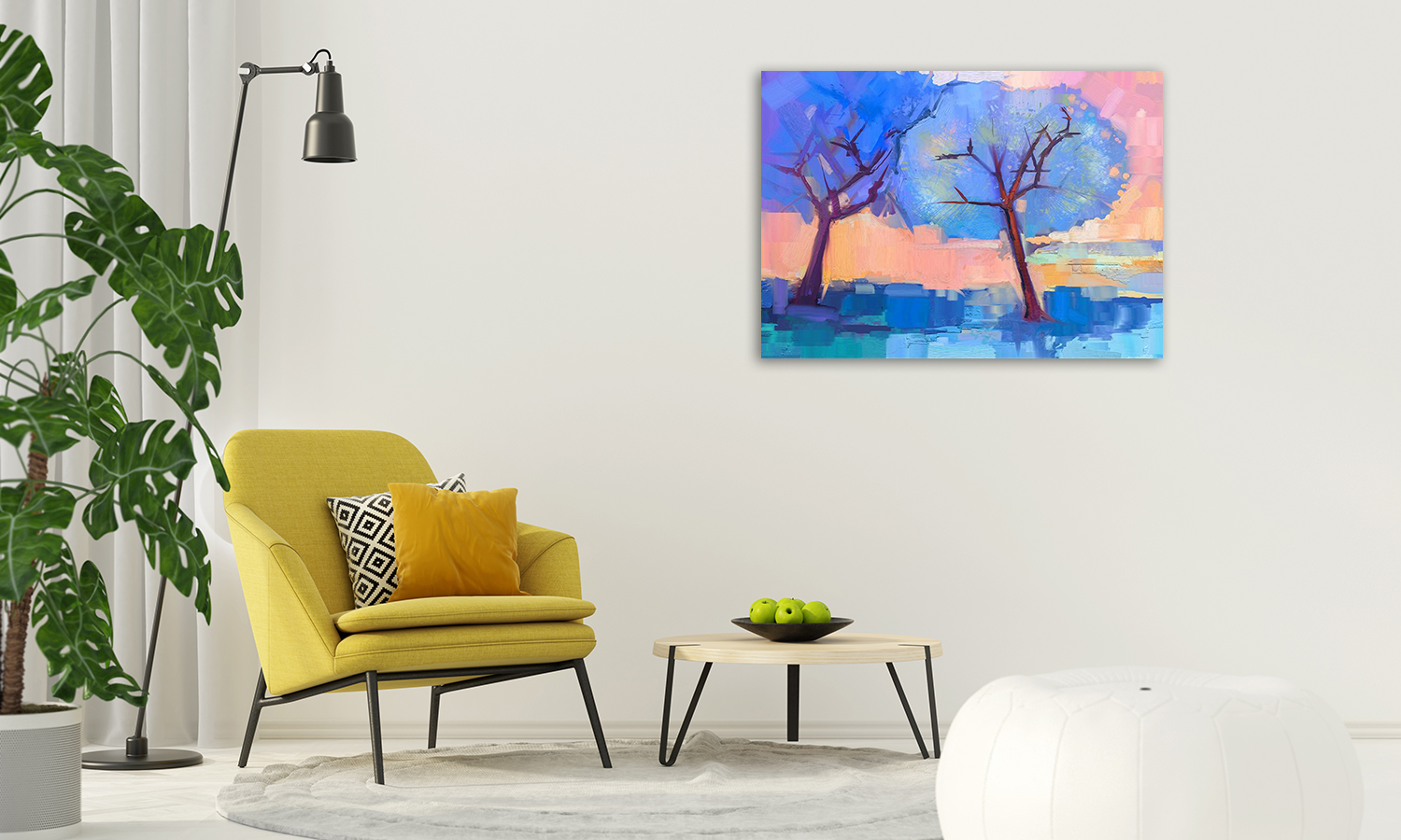 Landscape Impressionist Wall Art Print on Canvas