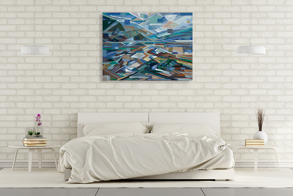 Landscape Cubism Wall Art Print