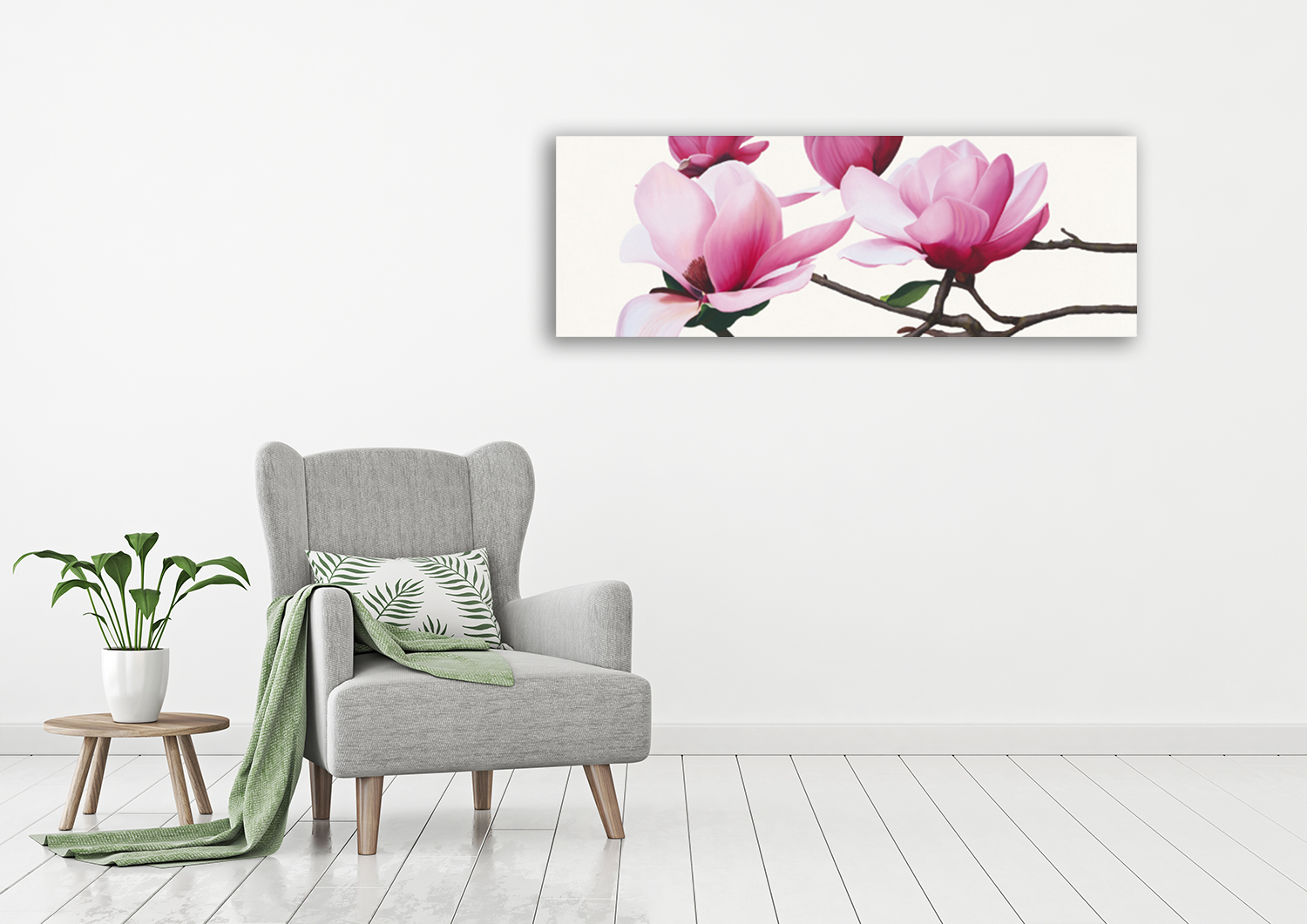 Panoramic Floral Wall Art on Canvas