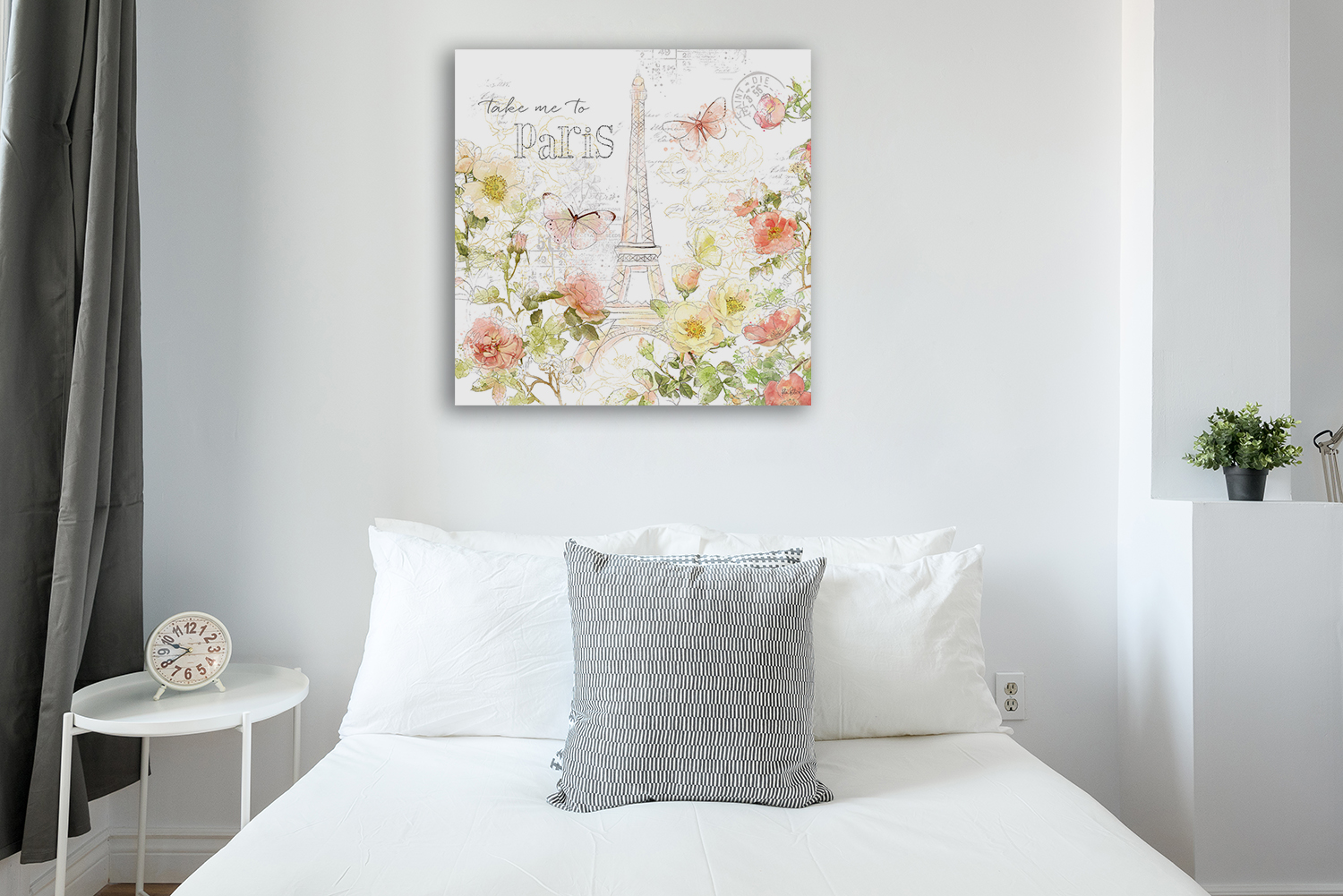 Square Cosmos and Palms Wall Art Print