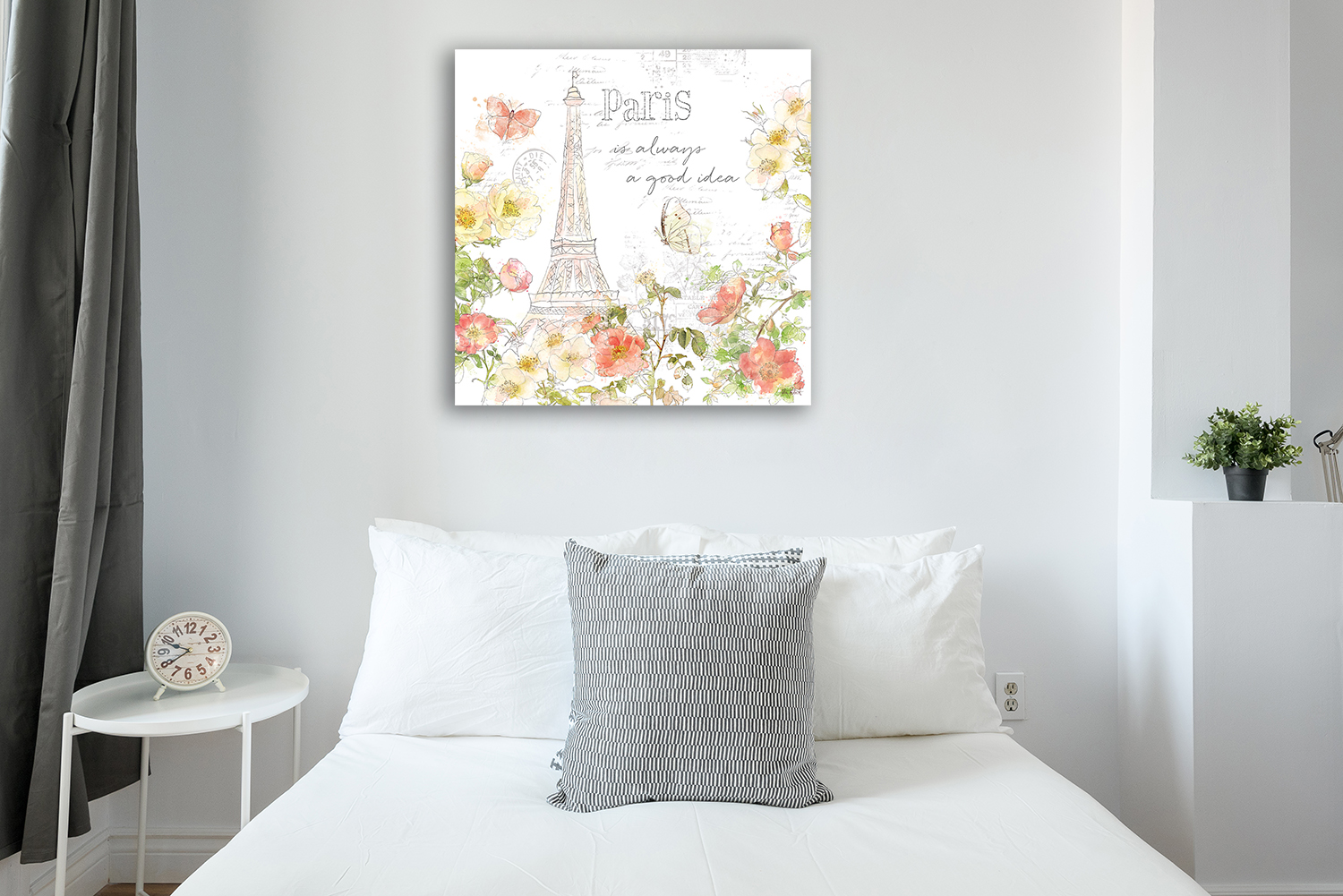 Square Cosmos and Palms Wall Art Print