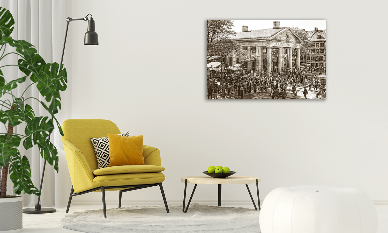 Black and White Wall Art Print on Canvas