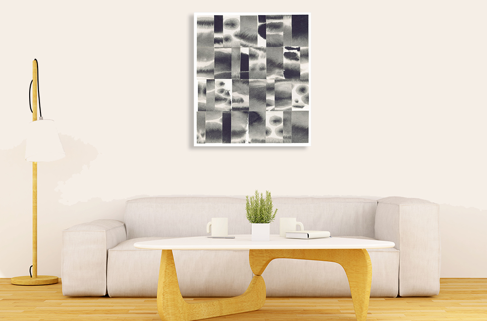 Black and White Wall Art Print on Canvas