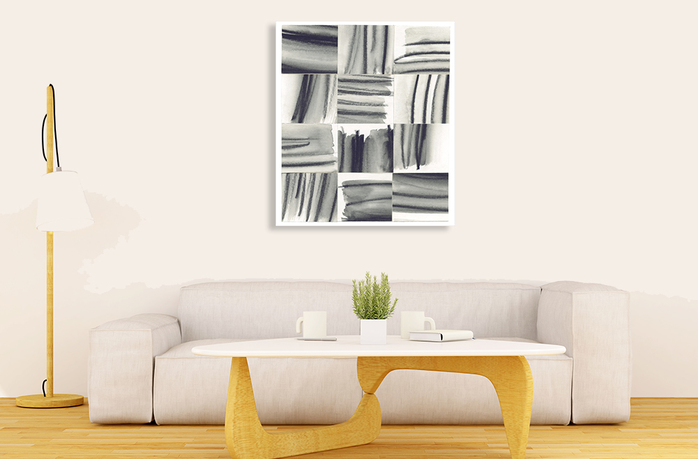 Black and White Wall Art Print on Canvas