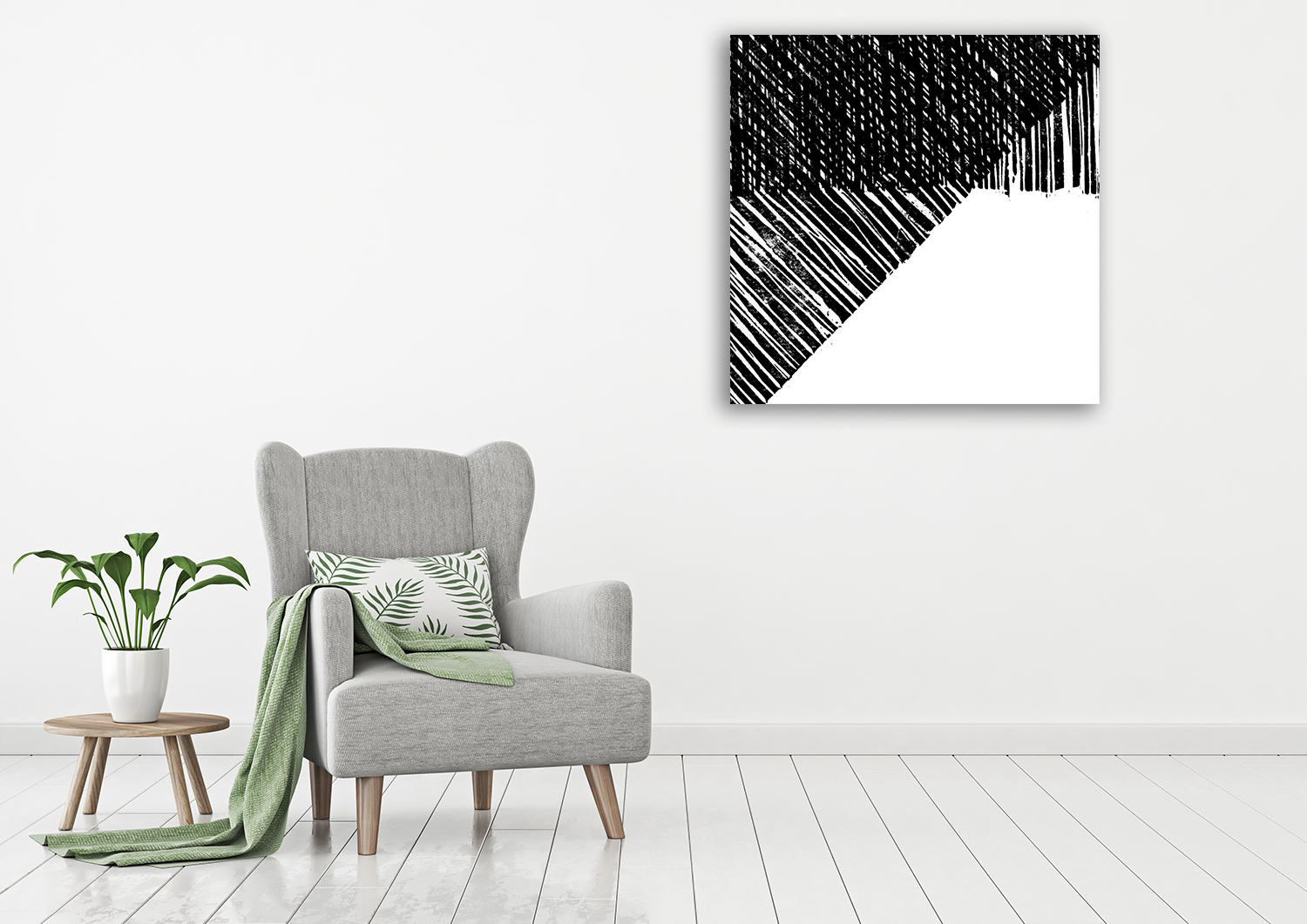 Square Black and White Art Print