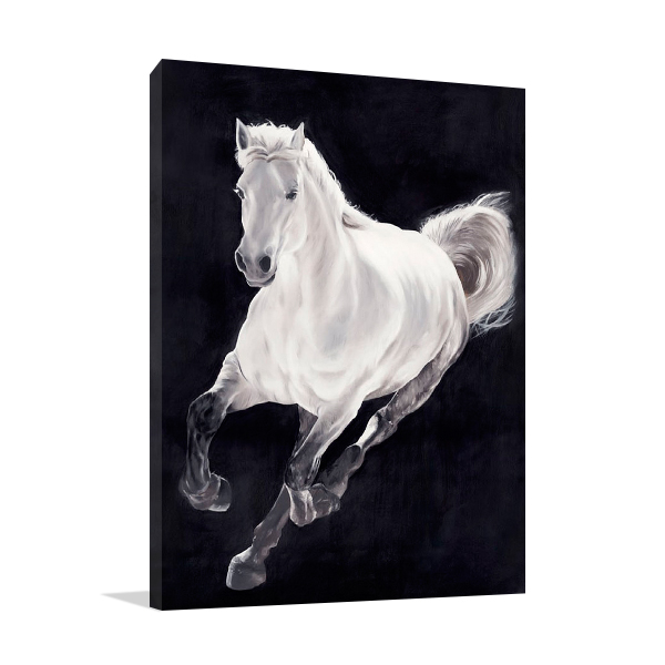 White Horse Wall Art Print
