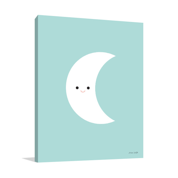 White Moon Wall Art Print