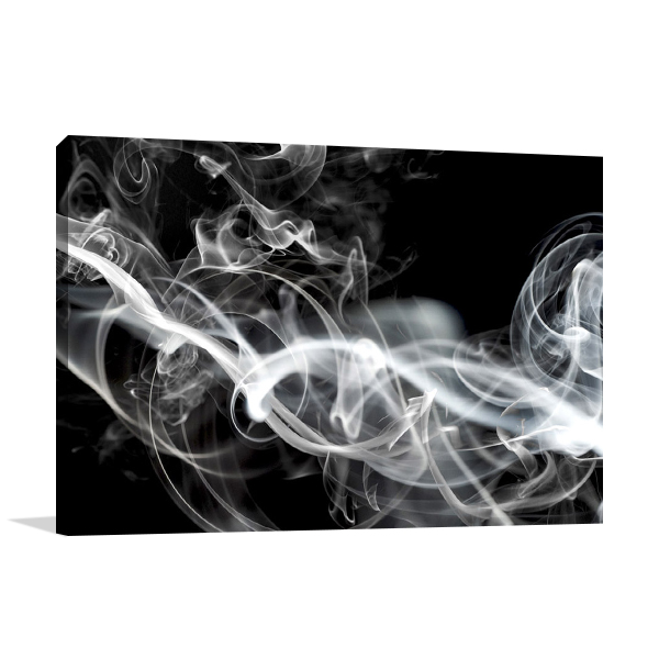 White Smoke Wall Art Print