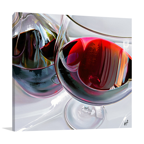 Wine on Glass Wall Art Print