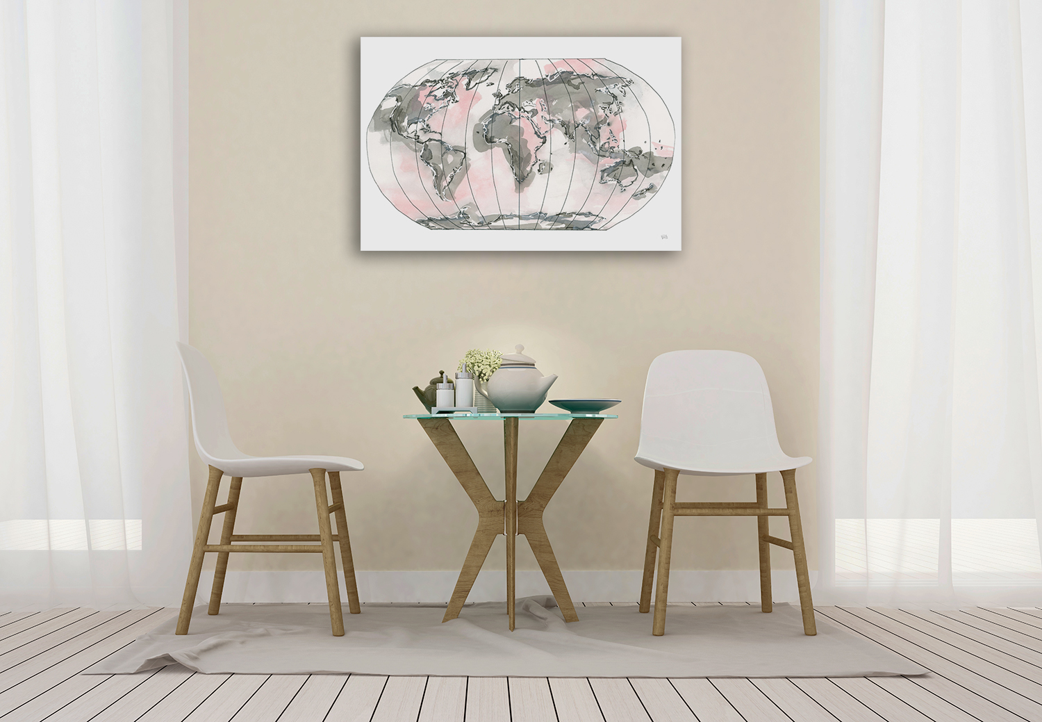 Blush Pink Art Print on Canvas