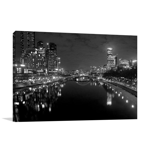 Yarra River at Night Melbourne Print