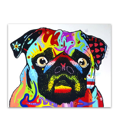 Buy Pug Hand Painted Oil Painting on Canvas Gold Coast