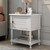 Versatile Nightstand with Two Built-in Shelves Cabinet and an Open Storage;  USB Charging Design