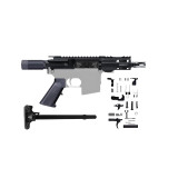 CPF Pistol Kit / 5" 5.56 Nato / 1:5 / 205-819 Spider, disassembled tactical pistol kit with various black firearm components and accessories.