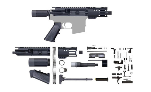  Unassembled AR-15 Pistol Kit -5.56 Nato /  5" BARREL / 1:8 TWIST / 4 INCH M-LOK Handguard/BCG NOT INCLUDED/U-205-438 