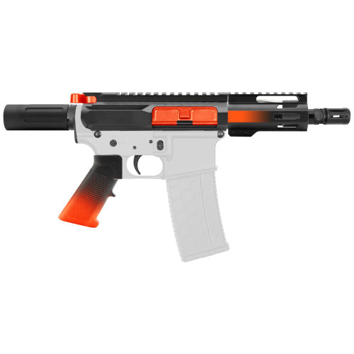 AR-15 5.56 NATO 5'' PISTOL KIT - SIDE CUT BILLET UPPER WITH 4'' HANDGUARD - HUNTER ORANGE   AR-15 5.56 NATO 5'' PISTOL KIT - SIDE CUT BILLET UPPER WITH 4'' HANDGUARD - HUNTER ORANGE