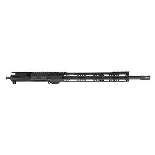 AR15 Upper Assembly / 18" 6.5 Grendel 160-075, black tactical upper with handguard and barrel for rifle customization.