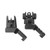 45 Degree Flip-Up Polymer Sight Set / 230-540, black flip-up scopes for firearms with adjustable elevation and quick deployment features.