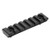 7 Slot M-Lock Rail Section/905-093, black metal rail with seven slots for mounting accessories.