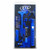 AR-15 Anodized Colored Parts Kit Blue, image showing a blue anodized parts kit for AR-15 rifle with various components including a hammer, stock, and other firearm parts in blue color.
