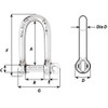 Wicahrd Self-Locking Long D Shackle - Diameter 5mm - 3\/16" [01212]