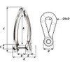 Wichard Captive Pin Twisted Shackle - Diameter 8mm - 5\/16" [01424]