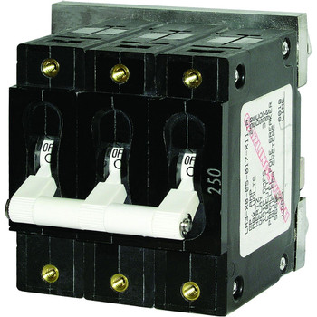 Blue Sea 7270 250A C-Series Triple Pole Toggle DC Circuit Breaker  [7270]