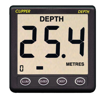 Clipper Depth Instrument w\/Thru Hull Transducer & Cover  [CL-D]