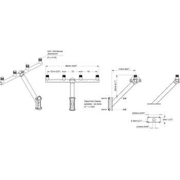 Scanstrut T-Bar - GPS\/VHF Antenna Mount f\/4 Antennas [TB-01]